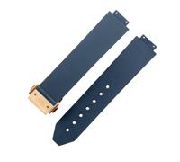 ROUREOX Silikon Uhrenarmband 26mm Konvex 19mm, Weiches Kautschuk Sport Band, Gummi Ersatzarmband Metallschließe für Hublot-B3