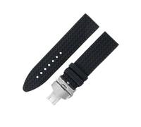 ROUREOX Silikonarmband Weiches Kautschukband Racing Sportarmband Uhrenarmband Ersatzband Edelstahl Faltschließe für Chopard Mille Miglia Series-A4 23mm