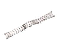 ROUREOX Solides Metall Notch Ersatz Uhrarmband, Paararmband, Einsatz Uhrzubehör für RADO LD6037-Silber 12 * 8MM