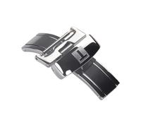ROUREOX Uhrenschließe Faltschließe Edelstahl Butterfly Verschluss Universal Armband Ersatz Sicherheit für Tissot Le Locle-Silber 10mm