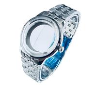 ROUREOX Vintage Uhrengehäuse Set 36mm 40mm Gewölbtes Saphirglas Glasboden NH35 NH36 NH38 Silber for Seiko Presage Cocktail Time-B 40MM