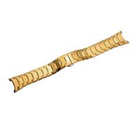 ROUREOX Wolframstahl Notch Uhrarmband, Paararmband, Ersatz Schmetterlingsverschluss Uhrzubehör für RADO LD6027-Gold 14 * 10MM