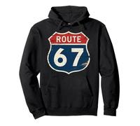 Route 67 Retro Straßen Schild Highway Roadtrip USA Pullover Hoodie