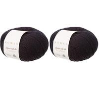 Rowan 9802210-00216 Handstrickgarn, Alpaka, Simply Black, onesize (Packung mit 2)