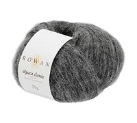 Rowan 9802214-00102 Handstrickgarn, 57% Alpaka, 43% Baumwolle, Charcoal, onesize