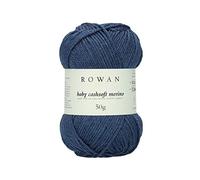 Rowan 9802218-00112 Handstrickgarn, 57% Wolle, 33% Polyacryl, 10% Kaschmir, Denim, onesize