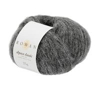 Rowan Alpaca Classic Garn, 102 Charcoal Melange, Vorteilspack, 10 x 25 g Knäuel, 120 Meter pro Knäuel