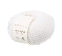 Rowan Alpaca Soft DK Garn, 201 Simply White, Vorteilspack, 10 x 50 g Knäuel, 125 Meter pro Knäuel