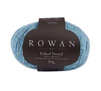 Rowan Wolle Felted Tweed Farbe 218 fjord, edle Tweedwolle aus Merino, Alpaka, Viscose zum Stricken oder Häkeln, Z036000