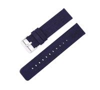 ROWCES 12mm 14mm 16mm 18mm 20mm 22mm Nylon Canvas Uhrenarmband Wasserdichtes Uhrenarmband Uhrenzubehör, Königsblau, 14mm