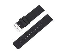 ROWCES 12mm 14mm 16mm 18mm 20mm 22mm Nylon Canvas Uhrenarmband Wasserdichtes Uhrenarmband Uhrenzubehör, Schwarz, 14mm