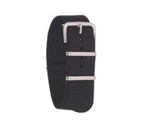 ROWCES 12mm Nylon Streifen gewebtes Armband Herren Damen Uhr Ersatzarmband Uhrenzubehör, Schwarz, 12mm
