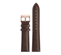 ROWCES 14mm - 22mm Schwarz Braun Rot Eidechsenmuster Leder Uhrenarmband Uhr Ersatzarmband Uhrenzubehör, 21mm