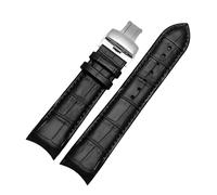 ROWCES 22mm 23mm 24mm Lederarmband mit gebogenem Ende, Ersatzarmbänder für Herrenuhrenzubehör, 22mm