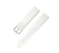 ROWCES Buntes, dünnes Lederarmband, 8mm - 22mm, weiches Uhrenarmband, Ersatzarmbänder für Herren- und Damenuhren, Weiß, 10mm