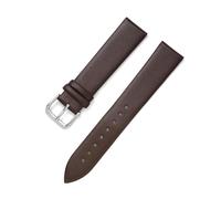 ROWCES Buntes, dünnes Lederarmband, 8mm - 22mm, weiches Uhrenarmband, Ersatzarmbänder für Herren- und Damenuhren, Dunkelbraun, 17mm
