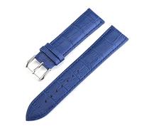 ROWCES Buntes Leder-Uhrenarmband, 10-2, 4mm, mehrfarbig, Ersatz-Armbänder für Herren- und Damenuhren, Blau, 17mm