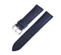 ROWCES Buntes Leder-Uhrenarmband, 10-2, 4mm, mehrfarbig, Ersatz-Armbänder für Herren- und Damenuhren, Dunkelblau, 14mm