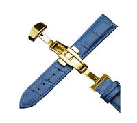 ROWCES Buntes Leder-Uhrenarmband, 14mm - 22mm, Uhrenarmband, Ersatzzubehör für Herren- und Damenuhren, 22mm