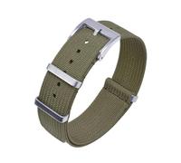 ROWCES Geripptes Uhrenarmband, 20mm, 22mm, Nylon-Uhrenarmband, geflochtenes Armband aus ballistischem Stoff, Zubehör, Armeegrün, 22mm