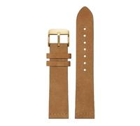 ROWCES Handgefertigtes Wildleder-Uhrenarmband, Edelstahl-Schnalle, 16mm, 18mm, 20mm, 22mm, 18mm
