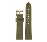 ROWCES Handgefertigtes Wildleder-Uhrenarmband, Edelstahl-Schnalle, 16mm, 18mm, 20mm, 22mm, 18mm