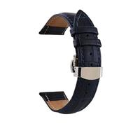 ROWCES Leder-Uhrenarmband, 12mm - 24mm, universelles Uhrenarmband für Herren- und Damenuhren-Ersatzarmbänder, Dunkelblau, 24mm