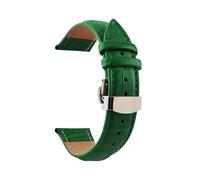 ROWCES Leder-Uhrenarmband, 12mm - 24mm, universelles Uhrenarmband für Herren- und Damenuhren-Ersatzarmbänder, Grün, 24mm