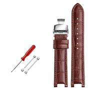 ROWCES Leder-Uhrenarmband, 22 x 13mm/20 x 11mm, gekerbtes Uhrenarmband, Herrenuhr-Zubehör, 20mm