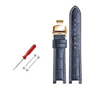 ROWCES Leder-Uhrenarmband, 22 x 13mm/20 x 11mm, gekerbtes Uhrenarmband, Herrenuhr-Zubehör, 22mm