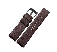 ROWCES Leder-Uhrenarmband, 22mm - 32mm, Uhrenarmband mit Dornschließe aus Edelstahl, Zubehör für Herrenuhren, 32mm
