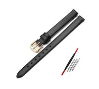 ROWCES Leder-Uhrenarmband, Damen-Armband, kleine Größe 6mm - 14mm, rot-weißes Damen-Uhrenarmband, 6mm