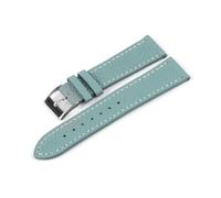 ROWCES Litschi-Muster, weiches Leder-Uhrenarmband, 16mm - 22mm, Uhrenarmband für Uhrenzubehör, Grün, 21mm