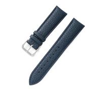 ROWCES Mehrfarbiges Leder-Uhrenarmband, 12mm - 24mm, Uhrenzubehör, Ersatzarmbänder für Herren- und Damenuhren, Navy blau, 19mm