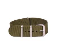 ROWCES Nylon-Streifen-gewebtes Armband, 14mm, wasserdichtes Canvas-Uhrenarmband, Ersatzarmband, Armeegrün, 14mm