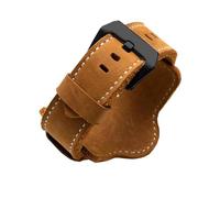 ROWCES Retro Lederarmband Herrenuhr Ersatzarmband 20mm 22mm 24mm 26mm Braun/Schwarz mit Matte, 22mm