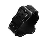ROWCES Retro Lederarmband Herrenuhr Ersatzarmband 20mm 22mm 24mm 26mm Braun/Schwarz mit Matte, 22mm