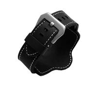 ROWCES Retro Lederarmband Herrenuhr Ersatzarmband 20mm 22mm 24mm 26mm Braun/Schwarz mit Matte, 24mm