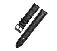 ROWCES Schwarz/Braun Lederarmband 12mm - 24mm Herrenuhr Armband Uhr Ersatzzubehör, 14mm