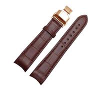 ROWCES Uhrenarmband aus Leder mit gebogenem Ende, 20mm, 21mm, 22mm, Ersatzarmband für Uhren, 20mm