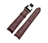 ROWCES Uhrenarmband aus Leder mit gebogenem Ende, 20mm, 21mm, 22mm, Ersatzarmband für Uhren, 21mm