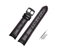 ROWCES Uhrenarmband aus Leder mit gebogenem Ende, 20mm, 21mm, 22mm, Ersatzarmband für Uhren, 22mm