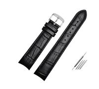 ROWCES Uhrenarmband aus Leder mit gebogenem Ende, 20mm, 21mm, 22mm, Ersatzarmband für Uhren, 22mm