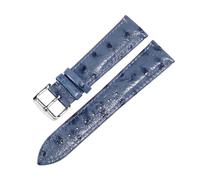 ROWCES Universelles Uhrenarmband aus Leder mit Straußenmuster, 12mm - 24mm, Uhrenarmband, Ersatzzubehör, 16mm