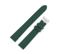 ROWCES Vintage-Leder-Uhrenarmband, 12mm - 22mm, Ersatz-Armbänder für Herren- und Damenuhren, Dornschließe, Grün, 14mm