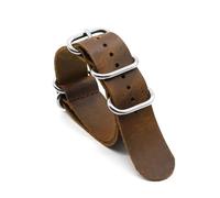ROWCES Vintage-Leder-Uhrenarmband, 18mm - 24mm, Nato-Uhrenarmband für Herrenuhr-Ersatzzubehör, 24mm