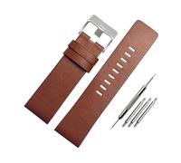 ROWCES Vintage Leder Uhrenarmband 22 24 26 28 30mm Armband Herrenuhr Ersatzarmband + Installationswerkzeuge, 30mm