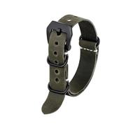 ROWCES Vintage-Lederarmband Nato-Uhrenarmband 18mm - 26mm für Herrenuhrenzubehör + Installationswerkzeuge, Grün, 26mm