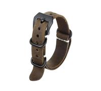 ROWCES Vintage-Lederarmband Nato-Uhrenarmband 18mm - 26mm für Herrenuhrenzubehör + Installationswerkzeuge, Kaffee, 26mm