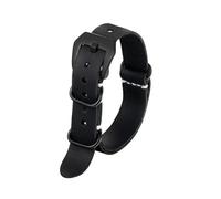 ROWCES Vintage-Lederarmband Nato-Uhrenarmband 18mm - 26mm für Herrenuhrenzubehör + Installationswerkzeuge, Schwarz, 26mm